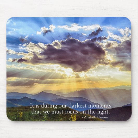 Sonnenlicht-Streaming Thru Wolken Inspiration Zita Mousepad (Vorne)