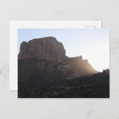 Sonnenlicht-Streaming über Casa Grande, BBNP, Texa Postkarte (Vorne/Hinten)