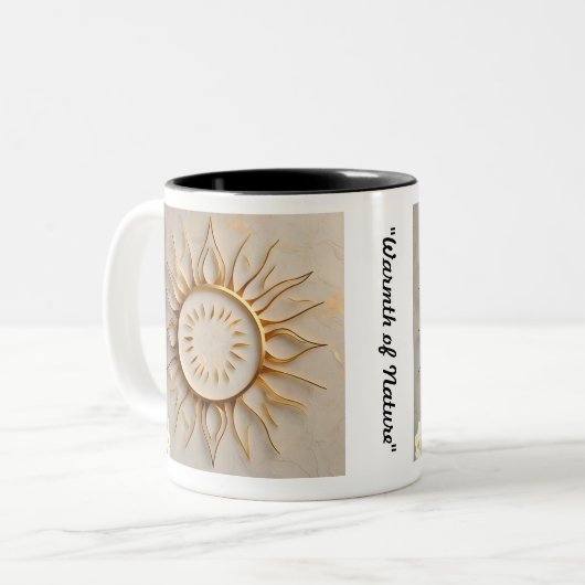 "Sonnenlicht-Symbol" Zweifarbige Tasse (Vorderseite Links)
