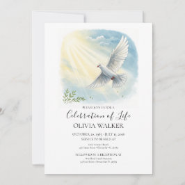 Sonnenlicht Taube Beerdigung Einladung