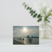 Sonnenlicht über Cardiff Bay Visitenkarte (Stehend Vorderseite)