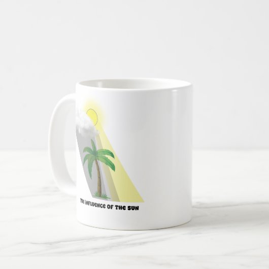 Sonnenlicht und Cloud-Interaktion mit einem Palmen Kaffeetasse (Vorderseite Links)