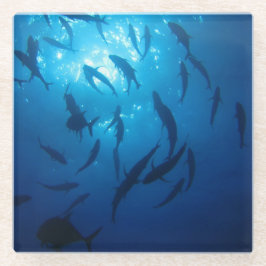 Sonnenlicht unter dem Meer Glasuntersetzer