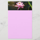 Sonnenlicht Wasserlilie Rosa Blumengarten Briefpapier (Vorderseite)