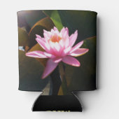 Sonnenlicht Wasserlilie Rosa Blumengarten Dosenkühler (Rückseite)