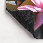 Sonnenlicht Wasserlilie Rosa Blumengarten Mousepad (Ecke)