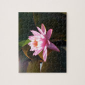 Sonnenlicht Wasserlilie Rosa Blumengarten Puzzle (Vertikal)