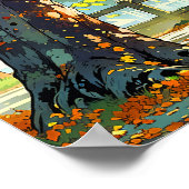 Sonnenlichter Herbst - Natur Illustration Art Poster (Ecke)