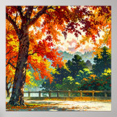Sonnenlichter Herbst - Natur Illustration Art Poster (Vorne)