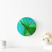 Sonnenlichtfilterung durch transparente Blätter Runde Wanduhr (Zuhause)