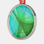 Sonnenlichtfilterung durch transparente Blätter Silbernes Ornament (Links)