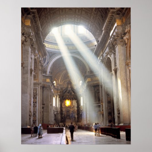 Sonnenlichtschirme strömen durch die Fenster Poster (Vorne)