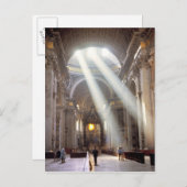Sonnenlichtschirme strömen durch die Fenster Postkarte (Vorne/Hinten)