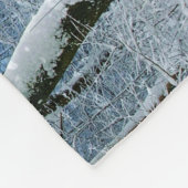 Sonnenlichtschnee Winterwald Name Fleece Blankon (Ecke)