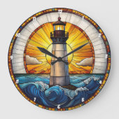 Sonnenlichtthaus Waves Glass Große Wanduhr (Vorderseite)