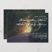 Sonnenlichtweg Trees Country Wedding Einladungen (Vorne/Hinten)