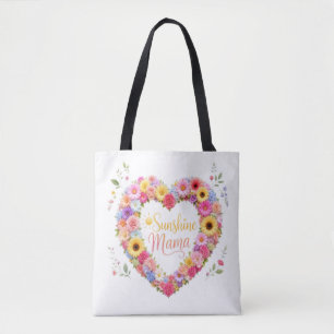 Sonnenmama Florales Herz Kranz PNG - Pastell Wil Tasche