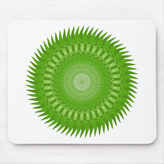 Sonnenmandala grün mousepad (Vorne)