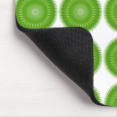 Sonnenmandala grün mousepad (Ecke)
