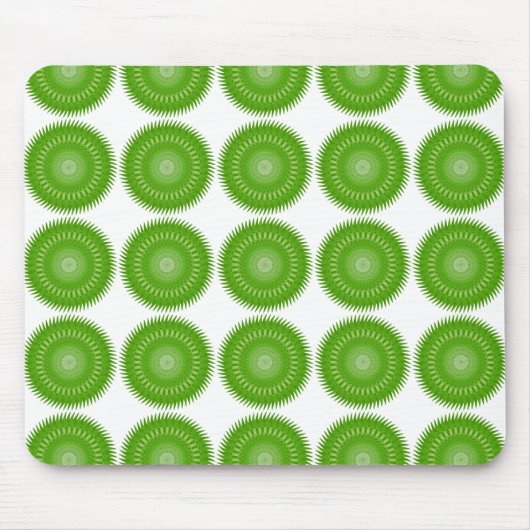Sonnenmandala grün mousepad (Vorne)