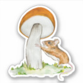 Sonnenmaus mit wildem Pilz Aufkleber (Vorderseite)