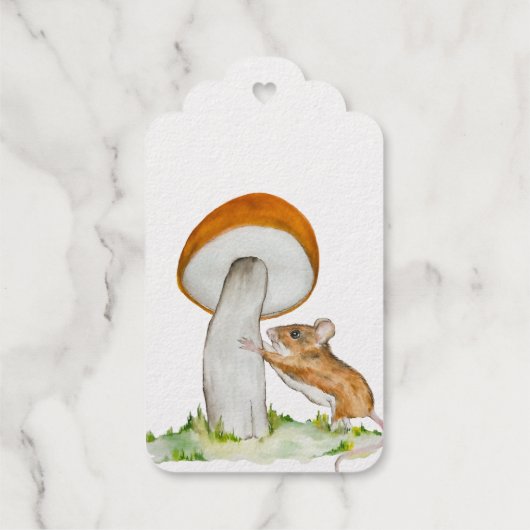 Sonnenmaus mit wildem Pilz Geschenkanhänger (Rückseite)