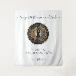 Sonnenmond Hochzeitsband Wandteppich