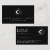 Sonnenmond mit schwarzer Energie spirituell Visitenkarte (Vorne/Hinten)