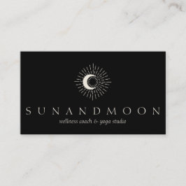 Sonnenmond mit schwarzer Energie spirituell Visitenkarte