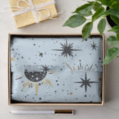 Sonnenmondstars aus Schwarz, Gold und Blau Seidenpapier (Geschenk)