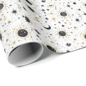 Sonnenmondstars aus Schwarz und Gold Geschenkpapier (Rolleneckpunkt)