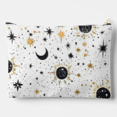 Sonnenmondstars aus Schwarz und Gold Zubehörtasche (Rückseite)