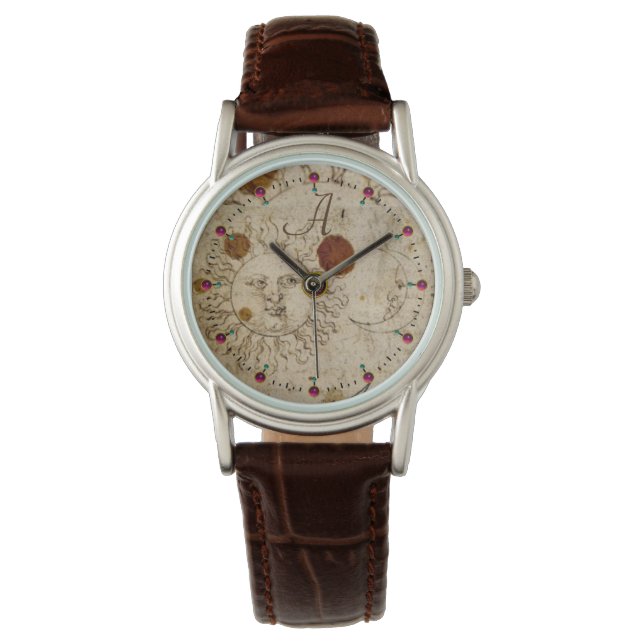 SONNENMONOGRAMM UND MONOGRAMM ARMBANDUHR (Vorderseite)