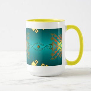 Sonnenmuster im Winterdecken-Muster-Becher Tasse