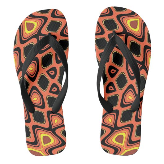 SONNENORANGE BADESANDALEN (Fußbett)