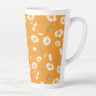 Sonnenorange Gänseblümchen-Blüten Blumen-Kaffeetas Milchtasse