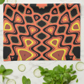 SONNENORANGE GESCHIRRTUCH (Gefaltet)