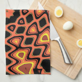 SONNENORANGE GESCHIRRTUCH (Viertel Falte)