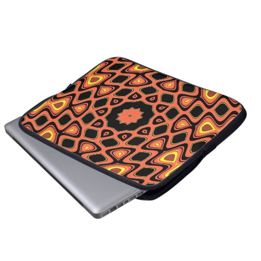 SONNENORANGE LAPTOPSCHUTZHÜLLE (Vorne Knopf)