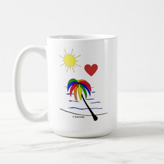 Sonnenpalme-Tree-Tasse Kaffeetasse (Links)