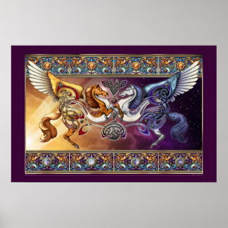 Sonnenpferd, Mondpferd (30x20") Poster