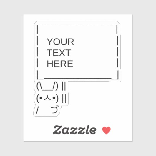 Sonnenprotestzeichen / Anpassbare ASCII-Textkunst Aufkleber (Blatt)