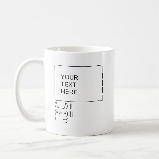 Sonnenprotestzeichen / Anpassbare ASCII-Textkunst Kaffeetasse (Links)