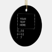 Sonnenprotestzeichen / Anpassbare ASCII-Textkunst Keramik Ornament (Rechts)