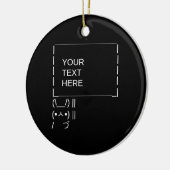 Sonnenprotestzeichen / Anpassbare ASCII-Textkunst Keramik Ornament (Links)