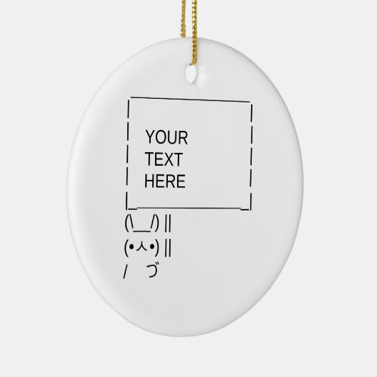 Sonnenprotestzeichen / Anpassbare ASCII-Textkunst Keramik Ornament (Rechts)