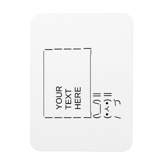 Sonnenprotestzeichen / Anpassbare ASCII-Textkunst Magnet (Vertikal)