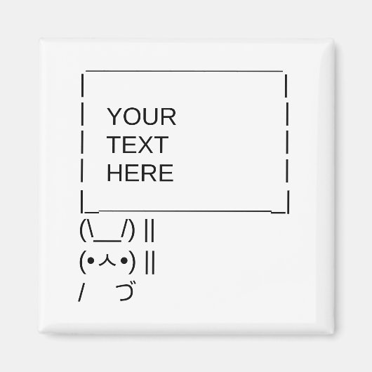 Sonnenprotestzeichen / Anpassbare ASCII-Textkunst Magnet (Vorne)