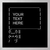 Sonnenprotestzeichen / Anpassbare ASCII-Textkunst Poster (Vorne)