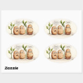 Sonnenpuppe Ovaler Aufkleber (Blatt)